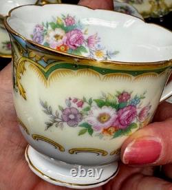 Noritake Albany 12 pc Demitasse Espresso Cup & Saucer Set 1912