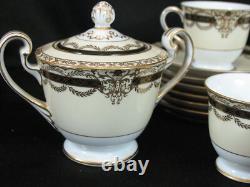 Noritake Augustan Coffee Set with Demitasse Cups & Saucers Creamer & Sugar Bowl