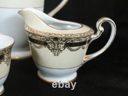Noritake Augustan Coffee Set with Demitasse Cups & Saucers Creamer & Sugar Bowl