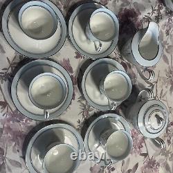 Noritake BLUEBELL 5558 Demitasse Cup & Saucer (6 Sets) with Creamer and Sugar Set