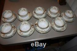 Noritake Mid-Century BLUEDAWN (#622) Set of 9 Demitasse Tea Cups & Saucers