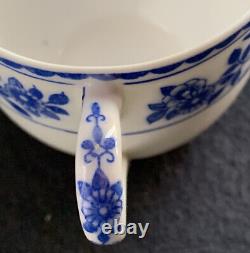 Noritake Royal Sometuke 1906 Twin Phoenix Blue & White Demitasse Cup Saucers