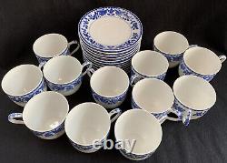 Noritake Royal Sometuke 1906 Twin Phoenix Blue & White Demitasse Cup Saucers