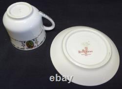 O. P. Co Syracuse Rosemont 8 Demitasse Cups and Matching Saucers Art Deco