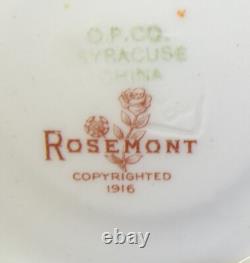 O. P. Co Syracuse Rosemont 8 Demitasse Cups and Matching Saucers Art Deco