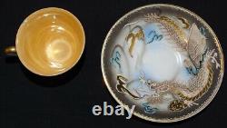 Occupied Japan Dragonware 11 Demitasse Cups, 9 Saucers withLustreware Cup Interior