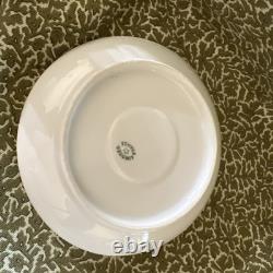 Old Abbey Limoges Orchid Floral Demitasse Cup and Saucer Antique Hand Painted