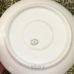 Old Abbey Limoges Orchid Floral Demitasse Cup and Saucer Antique Hand Painted