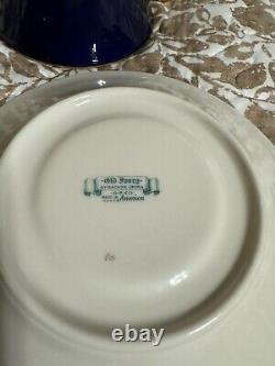 Old Ivory Syracuse Blue China. Set of 9. Total of 72, minus Demitasse Set