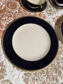 Old Ivory Syracuse Blue China. Set of 9. Total of 72, minus Demitasse Set