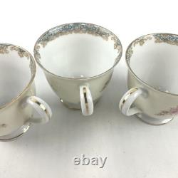 Old Noritake Demitasse Cup & Saucer set of 6 with 4 extra plates Flower