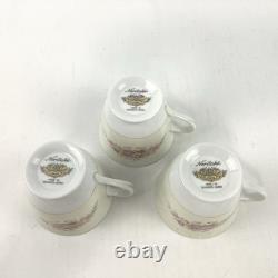Old Noritake Demitasse Cup & Saucer set of 6 with 4 extra plates Flower