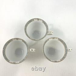 Old Noritake Demitasse Cup & Saucer set of 6 with 4 extra plates Flower