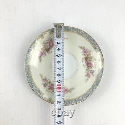 Old Noritake Demitasse Cup & Saucer set of 6 with 4 extra plates Flower