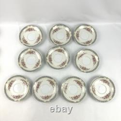 Old Noritake Demitasse Cup & Saucer set of 6 with 4 extra plates Flower