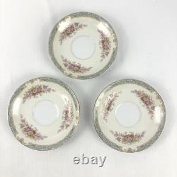 Old Noritake Demitasse Cup & Saucer set of 6 with 4 extra plates Flower