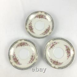Old Noritake Demitasse Cup & Saucer set of 6 with 4 extra plates Flower