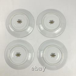 Old Noritake Demitasse Cup & Saucer set of 6 with 4 extra plates Flower