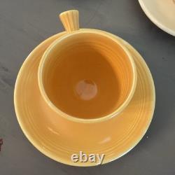 Orig. FIESTA WARE Stick Handle Demitasse Cups & Saucers 12 Pc Set Homer Laughlin