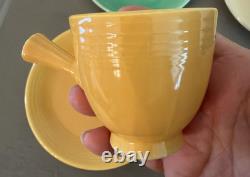 Orig. FIESTA WARE Stick Handle Demitasse Cups & Saucers 12 Pc Set Homer Laughlin