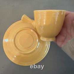 Orig. FIESTA WARE Stick Handle Demitasse Cups & Saucers 12 Pc Set Homer Laughlin