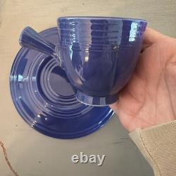 Orig. FIESTA WARE Stick Handle Demitasse Cups & Saucers 12 Pc Set Homer Laughlin