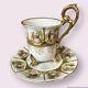 Original Germany Demitasse Footed Cup & Saucer Love Story Courting Couple Gold