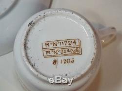 Original White Star Line Wisteria Pattern Demitasse Cup & Saucer 8/1905 1/1905