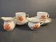 Pair Herend Chinese Bouquet Rust Demitasse Cups & Saucers With2 Creamers Perfect