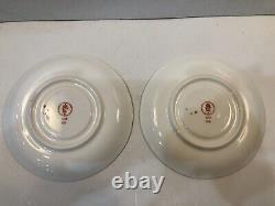 PAIR Royal Crown Derby Old Imari Demitasse Cups & Large 6 Scalloped Saucers