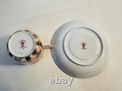 Pair Antique Royal Crown Derby Old Imari Demitasse Cups & Saucers 4 Pieces