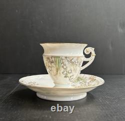 Pair T & V Limoges New Classic Porcelain Demitasse Cup & Saucer Sets