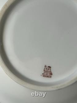 Pair T & V Limoges New Classic Porcelain Demitasse Cup & Saucer Sets