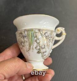 Pair T & V Limoges New Classic Porcelain Demitasse Cup & Saucer Sets