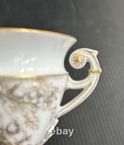 Pair T & V Limoges New Classic Porcelain Demitasse Cup & Saucer Sets