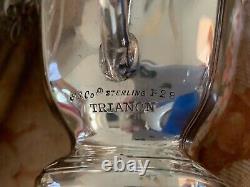 Pair Trianon Heavy sterling demitasse cup & Lenox insert by International RARE