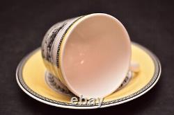 Pair Villeroy & Boch Audun Ferme Flat Demitasse Cup & Saucer Set Espresso