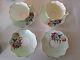 Paragon Bone China Cabbage Rose Bouquet Pale Green Gold Demitasse Cups Saucers