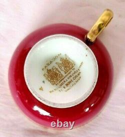 Paragon Demitasse Floral Heavy Gold Old Tea Cup Saucer Double Warrent England