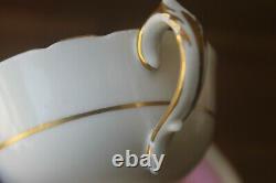Paragon Demitasse Miniature Large Cabbage Rose Gold Teacup Tea cup Saucer Pink