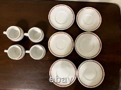 Porcelaine d'Auteuil Bistrot Demitasse Coffee Cup & Saucer 10 Pc Set France