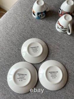 Porsche Demitasse Espresso Cup & Saucer Set of 3 Made in Germany Good witho BOX