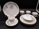 Porsgrund Norway Seljord Demitasse Cups Saucers Dessert Plates Rare 12pieces