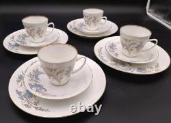 Porsgrund Norway Seljord Demitasse Cups Saucers Dessert Plates Rare 12pieces