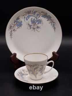 Porsgrund Norway Seljord Demitasse Cups Saucers Dessert Plates Rare 12pieces