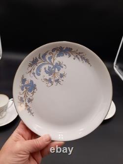 Porsgrund Norway Seljord Demitasse Cups Saucers Dessert Plates Rare 12pieces