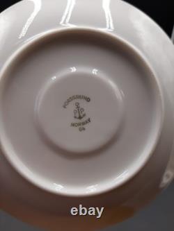 Porsgrund Norway Seljord Demitasse Cups Saucers Dessert Plates Rare 12pieces