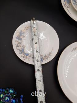 Porsgrund Norway Seljord Demitasse Cups Saucers Dessert Plates Rare 12pieces
