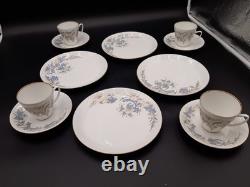 Porsgrund Norway Seljord Demitasse Cups Saucers Dessert Plates Rare 12pieces