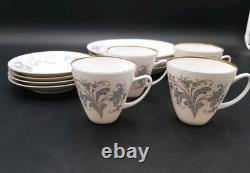 Porsgrund Norway Seljord Demitasse Cups Saucers Dessert Plates Rare 12pieces